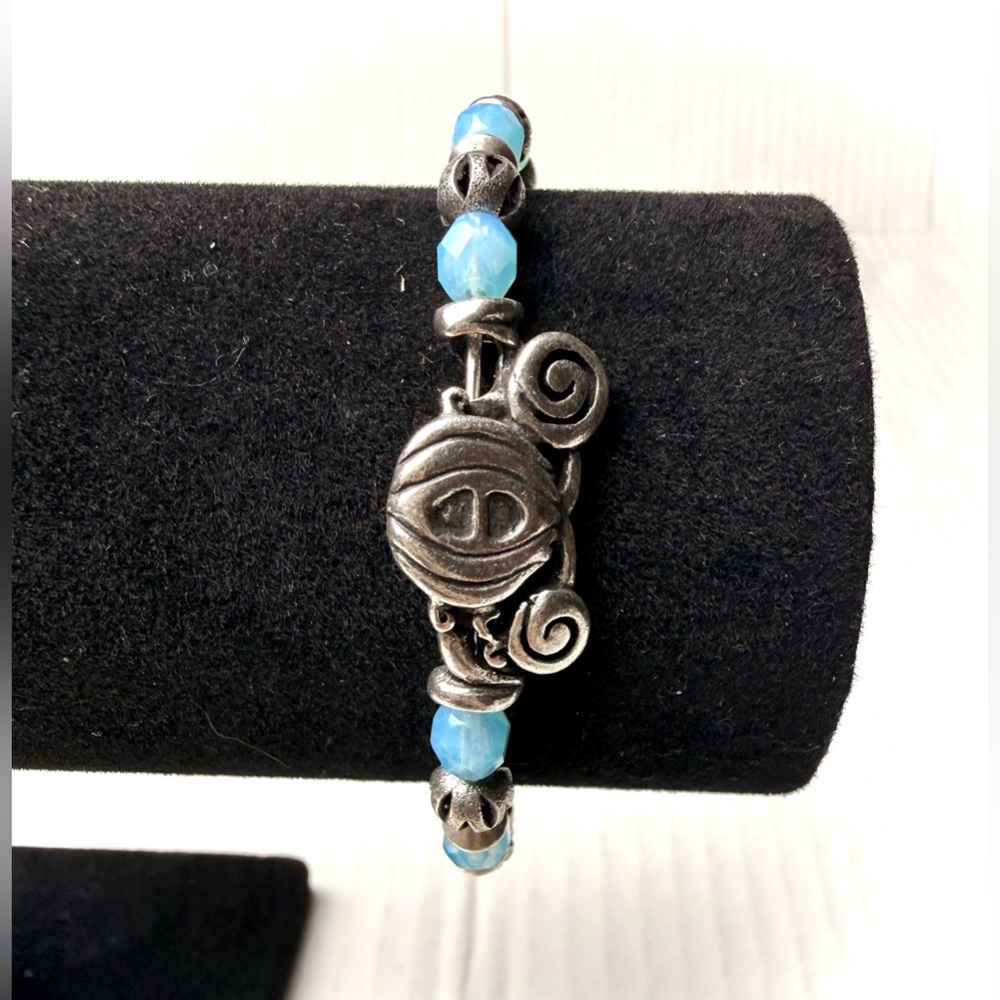Alex & Ani Disney Parks‎ Cinderella Carriage Charm Stacking Bracelet Wrap Blue